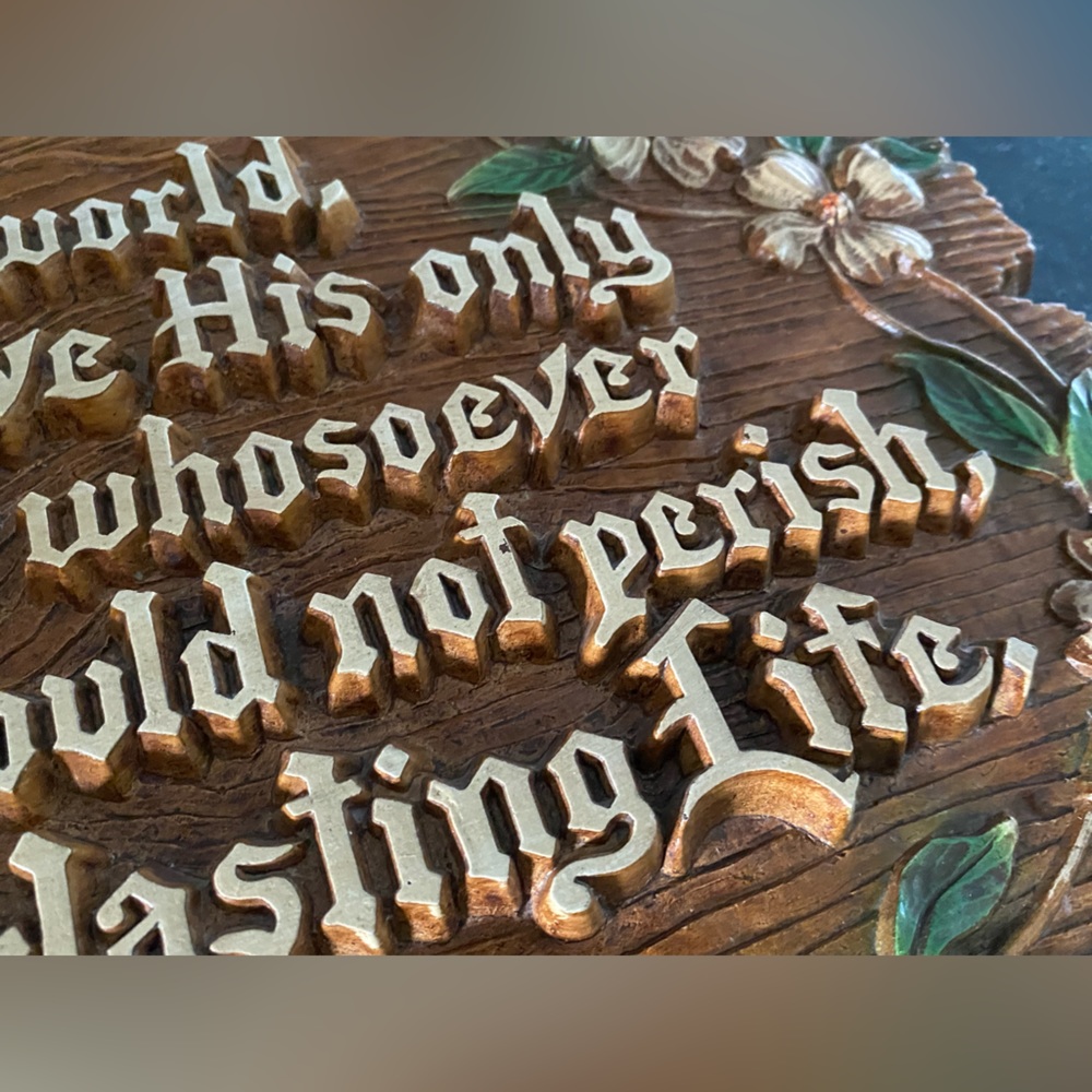 Vintage molded plastic verse plaque - Picture 7 of 7